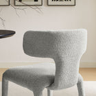 Modway - Stellan Dos courbé Boucle Tapis Chaise à manger Ensemble de 2 - Gris colombe-Assemblée requise