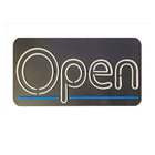 Futech - Enseigne ouverte à LED - 22 po L x 12 po H - Blanc/Bleu-Utilisation en intérieur uniquement