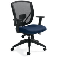 Offices to Go - Fauteuil à basculement synchro Ibex - Bleu marine-Fauteuil à basculement synchro