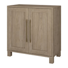Hudson&Canal - Meuble d'appoint Chabot de 28 po de largeur - Chêne gris vieilli-La capacité de poids supérieure est de 50 lb, l'étagère du milieu peut supporter 30 lb, tandis que l'étagère inférieure peut supporter 45 lb
