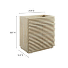 Modway - Render 30" Faux travertin Armoire de toilette de salle de bain (évier non inclus) - Travertin-Étagère de rangement réglable