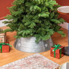 HOMCOM - Collier de Sapin de Noël 26" avec Motifs de Flocons de Neige Argenté-Convient aux sapins de Noël de 2,3 m de haut dont le diamètre de la base est inférieur à 64 cm 