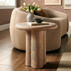 Modway - Tori Rond de 20 pouces Terrasse extérieure Béton Table d’appoint - Chêne-Base à piédestal à trois piliers