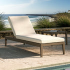 Modway - Northlake Terrasse extérieure Teck Chaise longue, Caillou-Coussins résistants aux intempéries