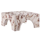 Modway - Valen Intérieur - Terrasse extérieure Béton voûté Table basse - Marbre rouge-Conception voûtée unique