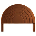 Modway - Solana Arqué Performance Velvet Tête de lit complète, Rouille-Assemblée requise
