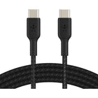 Belkin - Câble tressé USB-C vers USB-C 2.0, 1 mètre, noir-Testé pour résister à 30 000 pliages