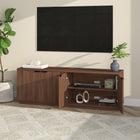Hudson&Canal - Meuble TV Mansfield pour téléviseurs jusqu'à 78" - Noyer satiné-Dimensions du produit : 15,5" L x 70" l x 24" H
