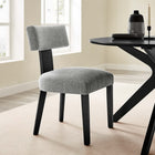 Modway - Nalani Tissu tapis Chaises de salle à manger Ensemble de 2 - Tissage à bruyère gris noir-Sièges et dossier en tissu 