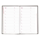 Brownline - 2027 agenda quotidien avec reliure collée et couverture rigide imitation lézard – 8 po x 5 po – noir-Chaque page comporte trois blocs pour les notes et les appels