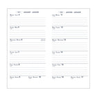 Quo Vadis - Biweek Agenda Semainier - 8.8 cm l x 17 cm H - Couleurs Assorties - Bilingue-Grille 1 couleur sur papier blanc