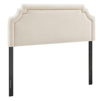 Modway - Magnolia Taille Velvet Performance Résistant aux Taches Tête de lit Queen size - Albâtre-Rembourrage en cuir végane