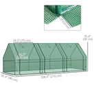 Outsunny - serre portable mini avec portes à enroulement zippées - 9 pi x 3 pi x 3 pi - vert- 3 portes à enrouler avec fermeture éclair pour un accès facile et une bonne ventilation  
