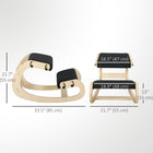 HOMCOM - Chaise ergonomique à genoux réglable - noir-Polyvalent, il peut servir de chaise de méditation ou de bureau, adapté à de multiples usages 