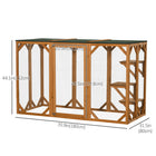 PawHut - Enclos extérieur pour chat Catio - 71 po L x 31,5 po l x 44 po H - orange-Conception réfléchie du toit imperméable 