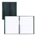 Blueline - Livre de notes NotePro à couverture rigide - 10,75 po L x 8,75 po H - Gris - 200 pages-Reliure double spirale avec couverture rigide d'aspect lézard