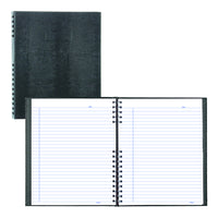 Blueline - Livre de notes NotePro à couverture rigide - 10,75 po L x 8,75 po H - Gris - 200 pages-Reliure double spirale avec couverture rigide d'aspect lézard