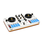 Hercules - DJControl Mix Ultra Contrôleur DJ mobile pour téléphones intelligents-Portable et compact : mesurant seulement 31,4 x 17,3 cm, il tient dans n’importe quel sac à dos. il est livré avec une housse protectrice qui sert aussi de support stable pour téléphone intelligent lors des performances