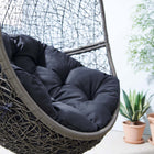 Modway - Encase Terrasse extérieure Rotin Chaise à balançoire - Marine grise-Housses de coussin imperméables