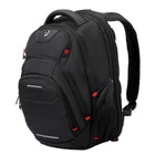 Swissdigital - Sac à dos noir NEPTUNE avec localisateur SDD-Poche dédiée pour batterie externe, poche pour bouteille d'eau, poche pour étui à lunettes, pochette pour souris, porte-clés, poches multifonctionnelles et panneau arrière respirant du sac à dos doté d'un rembourrage en maille pour une ventilation confortable de l'air.