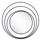 Zuo - Miroir rond Luna - Noir-Dimensions: 0,6 po L x 31,7 po L x 31,7 po H