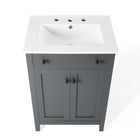 Modway - Nantucket 24" Vanette de salle de bain - Gris blanc-8