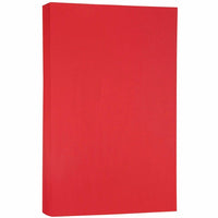 Jam Paper, Légal Couleur 32 lb Papier, 8,5 po l x 14 po H, Rouge recyclé, 100 feuilles/paquet-Couleur : Rouge