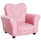 Qaba - Canapé mini princesse pour enfants, fauteuil pour tout-petits, fauteuil club rembourré à capitons, canapé d'activités inclinable - rose-Belle couleur rose avec un style princesse, très attrayante pour les enfants  
