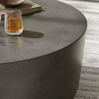 Modway - Brion Rond intérieur - Terrasse extérieure Béton Table basse - Gris-Arrivée entièrement assemblée