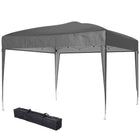 Outsunny - Tente gazébo pliante d'extérieur 10 pi l x 10 pi L - Gris-Baldaquin en oxford 210D résistant à l'eau, protège contre les rayons UV et réduit la chaleur