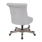 Chaise de bureau Hannah capitonnée, Brume-Réglable en hauteur