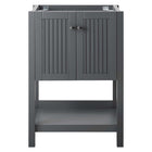 Modway - Steam Armoire de toilette de salle de bain (lavabo non inclus) - Gris-Vanité de salle de bain moderne