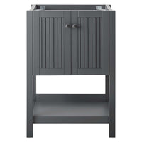Modway - Steam Armoire de toilette de salle de bain (lavabo non inclus) - Gris-Vanité de salle de bain moderne