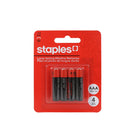 Staples Tech - AAA Alcaline Batterie, Paquet de 4-Format De La Pile: AAA Batterie