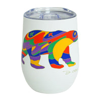 Oscardo - Gobelet avec motif artistique autochtone Alpha Bear de Dawn Oman-Des gobelets à double paroi Oscardo mettant en valeur de l’art autochtone authentique, avec des motifs créés par des artistes des Premières Nations, inuits et métis de partout au Canada