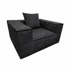 Exform - Fauteuil SLOANE Sofa-In-a-Box une place avec accoudoir - Noir-S'accorde parfaitement avec les autres modules Sloane
