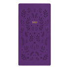 Letts of London - 2027 Agenda mince Woodland semaine sur deux pages – 5-7/8" x 3-1/8" – Couleurs assorties – Multilingue-Signet ruban / marque-page