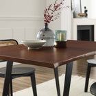 Modway - Viggo Bois d’acacia à bord vivant de 60 po Bois d’acacia Table à manger, Noyer noir-Épingles de pied non marquées