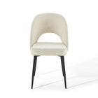 Modway - Rouse Tissu rembourré Fauteuil d’appoint de salle à manger - Noir beige-8