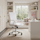 Zuo - Jett Low Back Chaise de bureau - Blanc-Supporte jusqu'à 270 lb