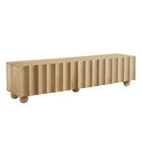 Modway - Sorren Festonné 71 po Bois Meuble TV, Naturel-Meuble TV moderne de 71 po