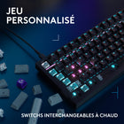 Logitech - G316 X 98 clavier gaming - Tactiles - Noir-Son et sensation premium : la structure montée sur joint avec des couches de silicone et de mousse insonorisantes offre une expérience de frappe raffinée et silencieuse, avec un retour tactile satisfaisant