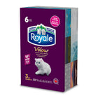 Royale - Mouchoirs Velour à 3 épaisseurs - 82 mouchoirs/boîte - Paquet de 6-Les produits de papier Royale sont carboneutres. Avec les produits de papier Royale, vous pouvez vous soucier de l’environnement sans compromettre votre souci de la qualité