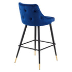 Modway - Adorn Performance Velvet Tabouret de bar - Marine-Rembourrage en mousse dense