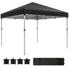 Outsunny - Tente auvent pliante 10 pi l x 10 pi L avec parois latérales amovibles et sac de transport - Noir-Le design pop-up permet de monter et démonter la tente de gazebo en quelques minutes