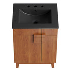 Modway - Miles 24" Vanette de salle de bain - Noyer noir-Assemblée requise