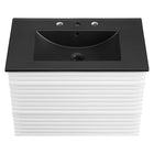 Modway - Render Fixation murale de 30" Vanette de salle de bain - Blanc Noir-9
