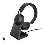 Jabra - Casque sans fil stéréo sans fil Evolve2 65/USB-C supra-auriculaire avec support - Teams-Connectez deux appareils compatibles Bluetooth en même temps, incluant l’appareil mobile et l’ordinateur.