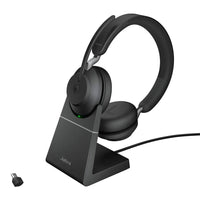 Jabra - Casque sans fil stéréo sans fil Evolve2 65/USB-C supra-auriculaire avec support - Teams-Connectez deux appareils compatibles Bluetooth en même temps, incluant l’appareil mobile et l’ordinateur.