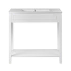 Modway - Altura 36" Vanette de salle de bain - Blanc blanc-Assemblée requise